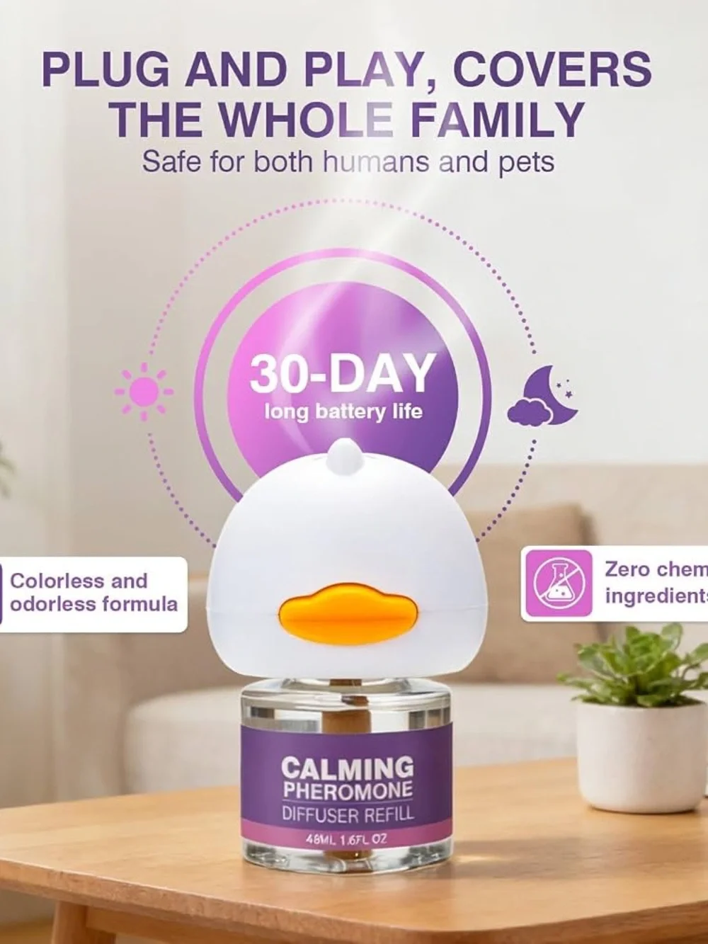NIB Tcllka Cat Calming Pheromone Diffuser Kit - 6-in-1 Starter Pack (30 Days)